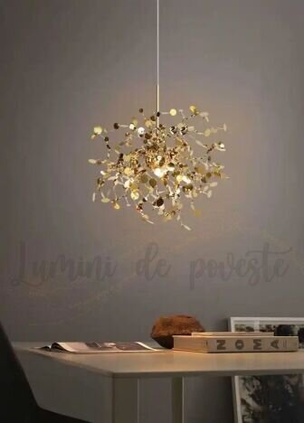 Pendul LED Diva Gold, 3 surse de iluminare